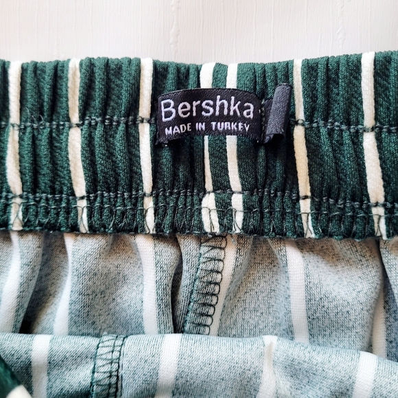 Berksha Green & White Striped Straight/Wide Leg Pants XS - Picture 4 of 7